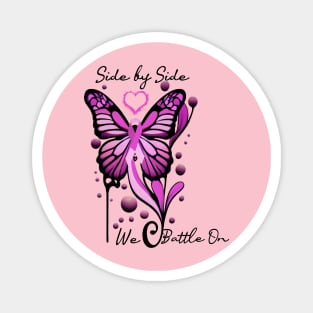 Breast Cancer Awareness Butterfly Pink Ribbon Magnet